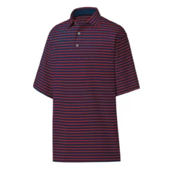 FootJoy Golf FootJoy ProDry Performance Lisle 2-Color Stripe Self Collar Polo