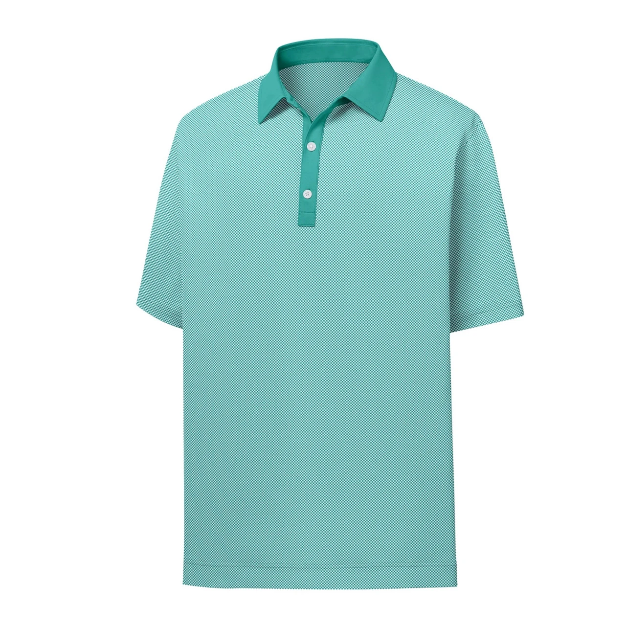 FootJoy Golf FootJoy ProDry Stretch Lisle Mini Check Print Polo - Image 2