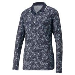 PUMA Golf Puma Womens You-V Island Flower Long Sleeve Polo