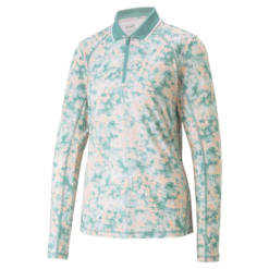 PUMA Golf Puma Womens You-V Stillwater Long Sleeve Polo