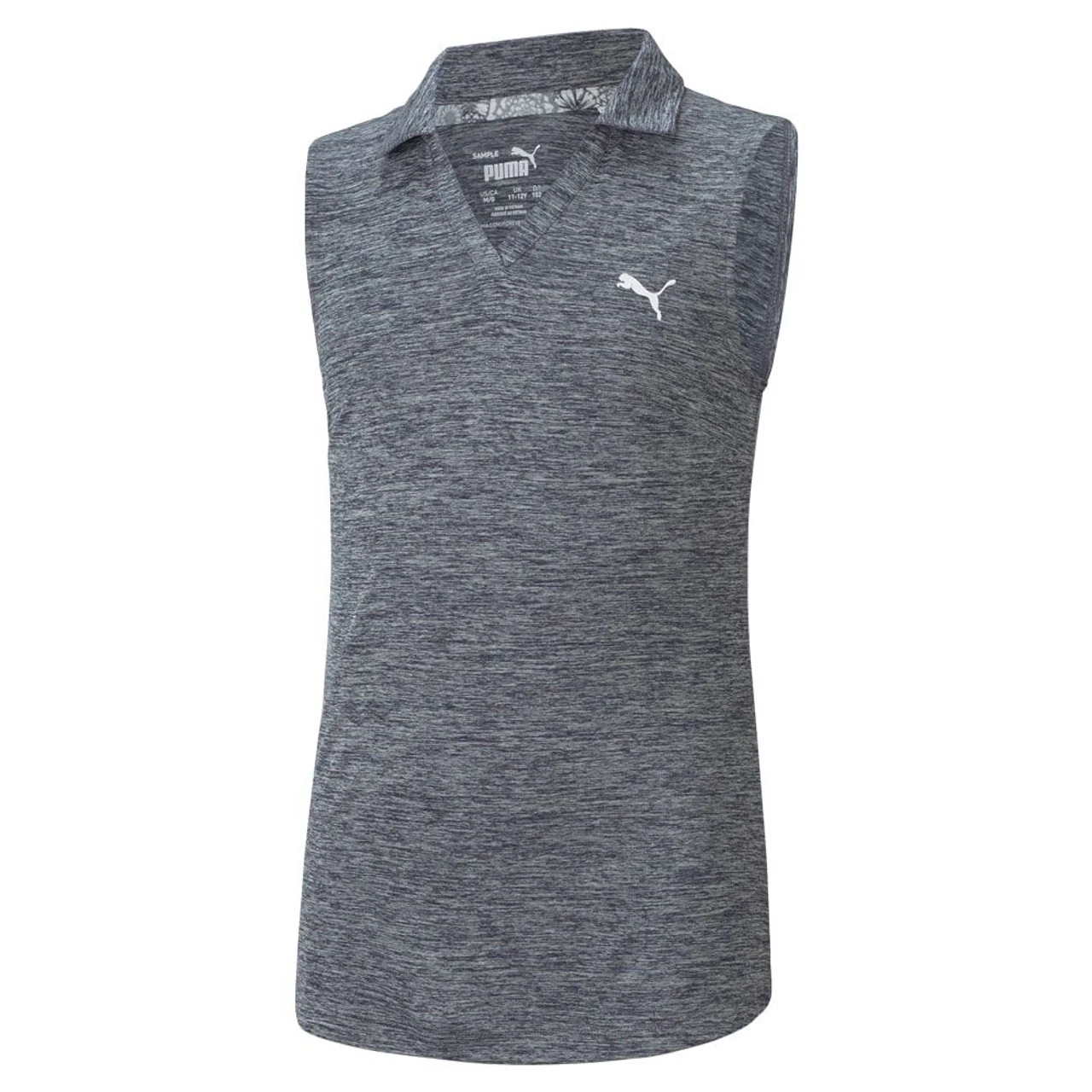 PUMA Golf Puma Girls Sleeveless Heather Polo - Image 13