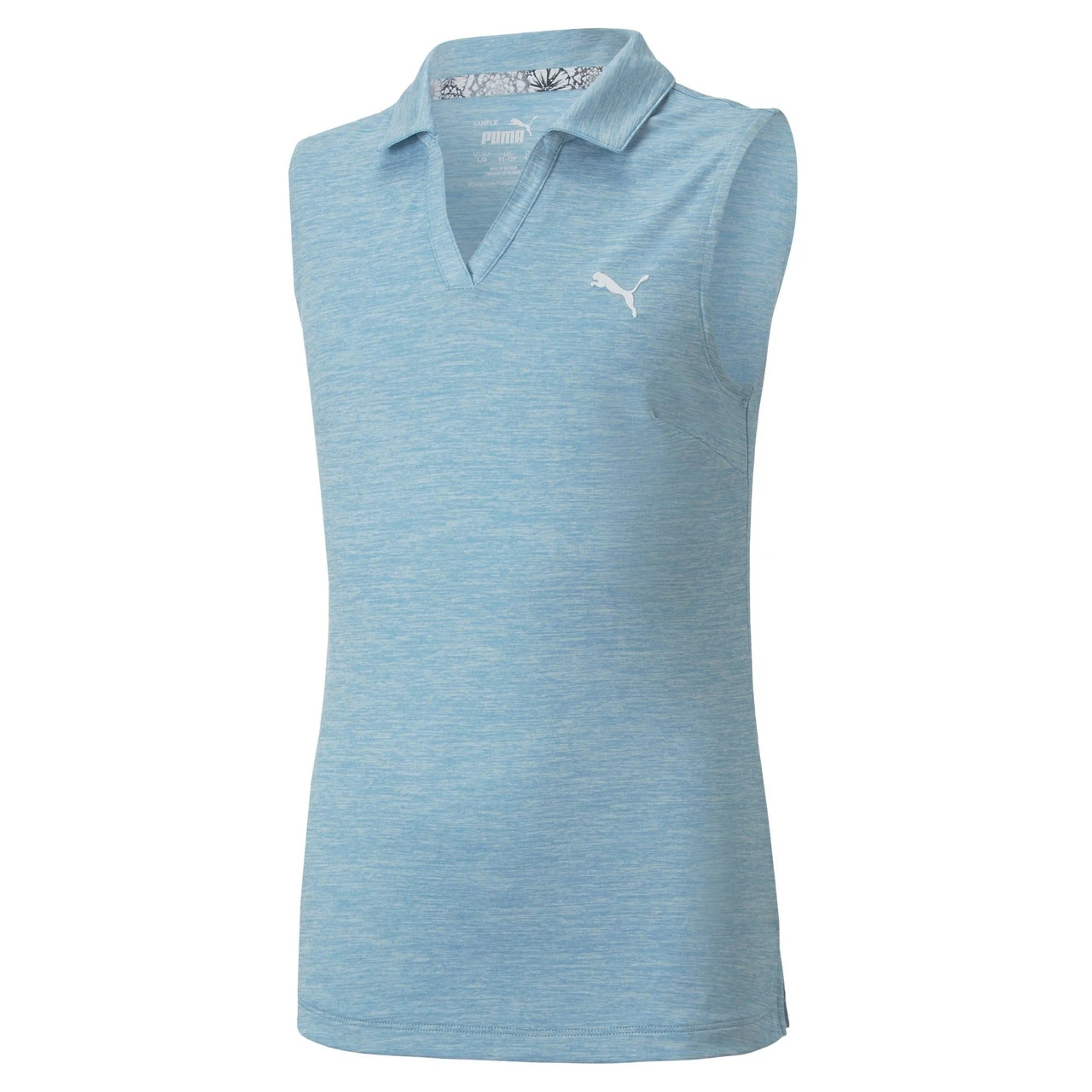 PUMA Golf Puma Girls Sleeveless Heather Polo - Image 7