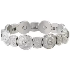 Sabona Round Flower Stainless Magnetic Bracelet