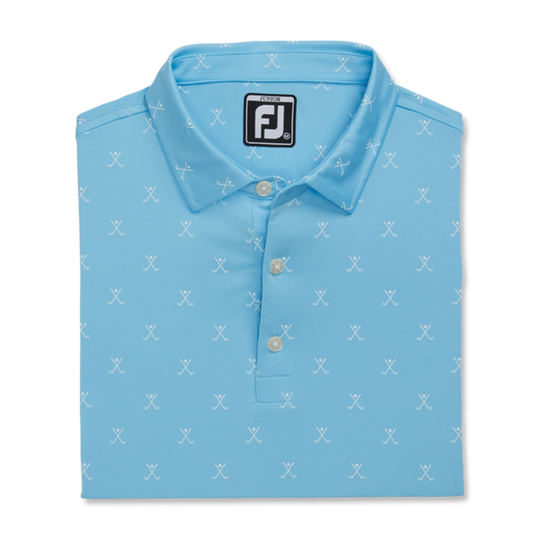 FootJoy Golf FootJoy Junior Golf Print Self Collar Polo - Image 2
