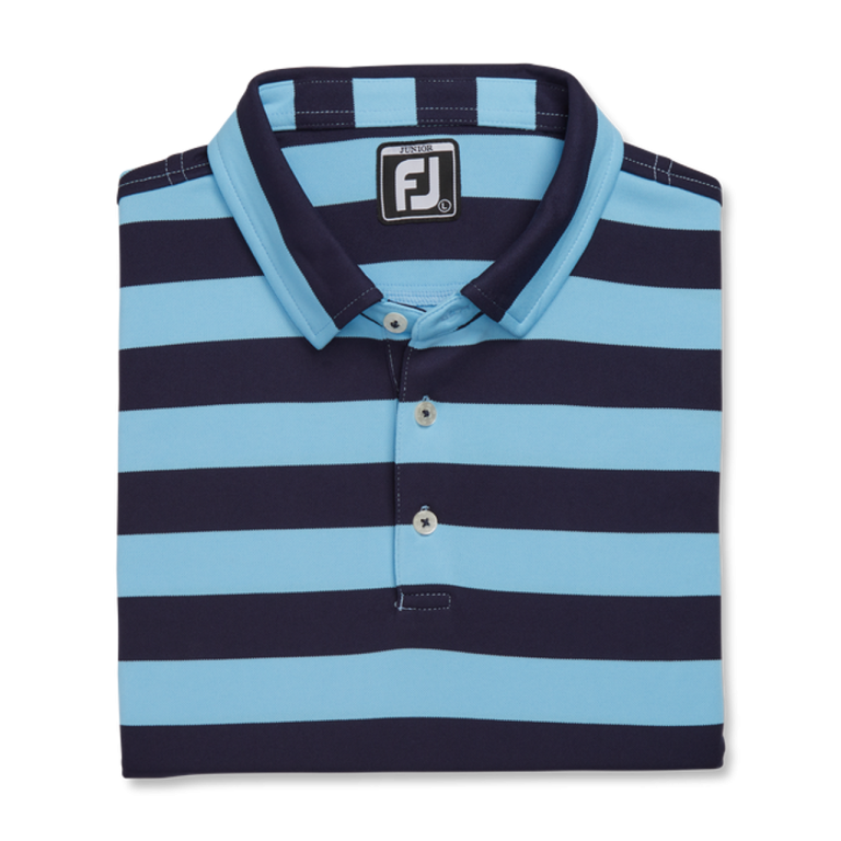 FootJoy Golf FootJoy Junior Rugby Stripe Self Collar Polo - Image 2