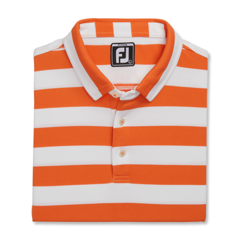 FootJoy Golf FootJoy Junior Rugby Stripe Self Collar Polo - Image 8