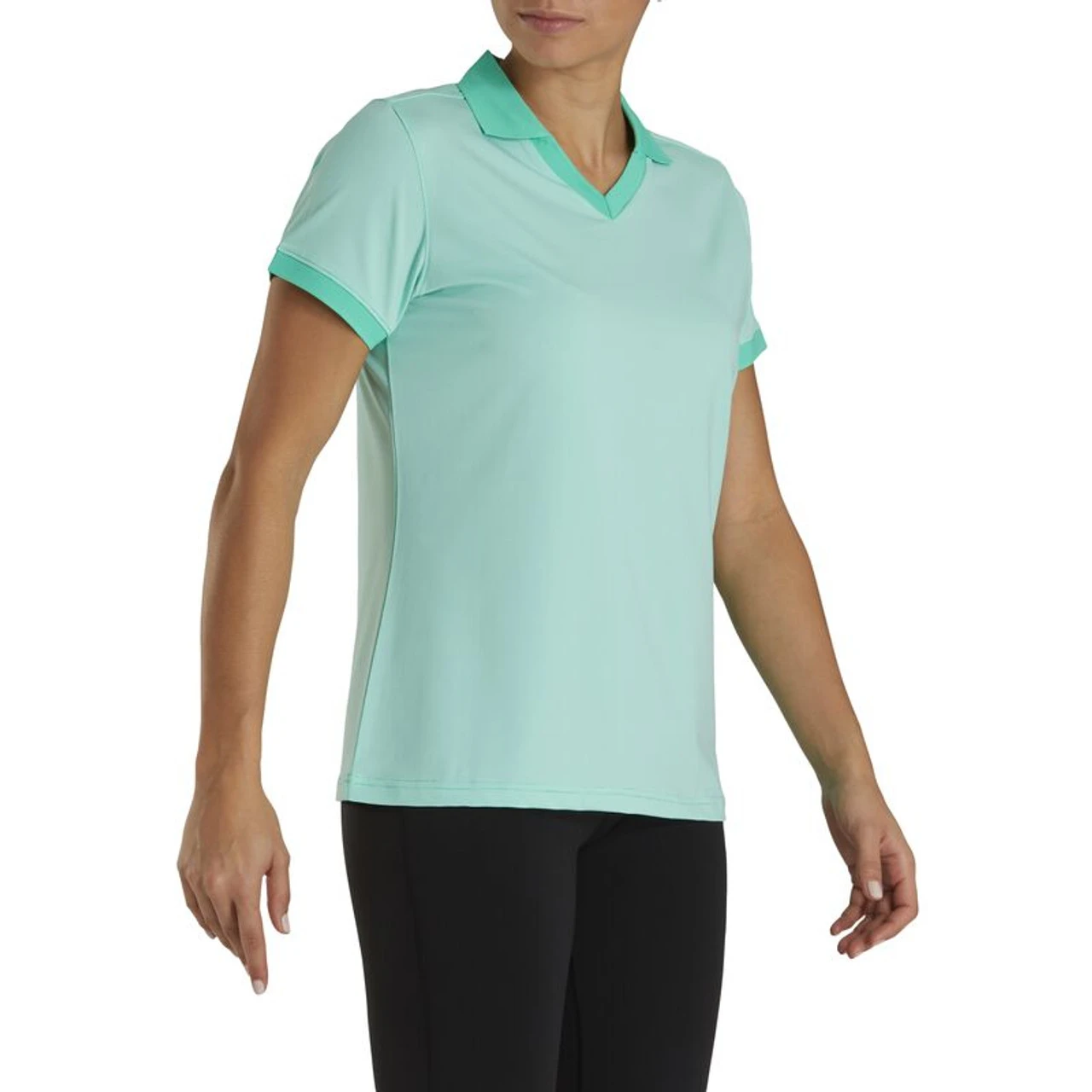 FootJoy Golf FootJoy Womens Stretch Lisle End On End Open Collar Shirt - Image 24