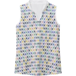 Adidas Golf Adidas Girls Heat.RDY Printed Sleeveless Polo