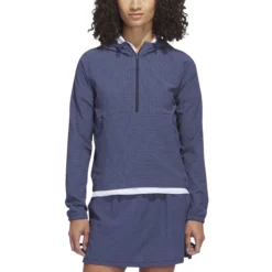 Adidas Golf Adidas Womens Seersucker Quarter Zip Hoodie