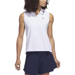 Adidas Golf Adidas Womens Go-To Pique Sleeveless Polo