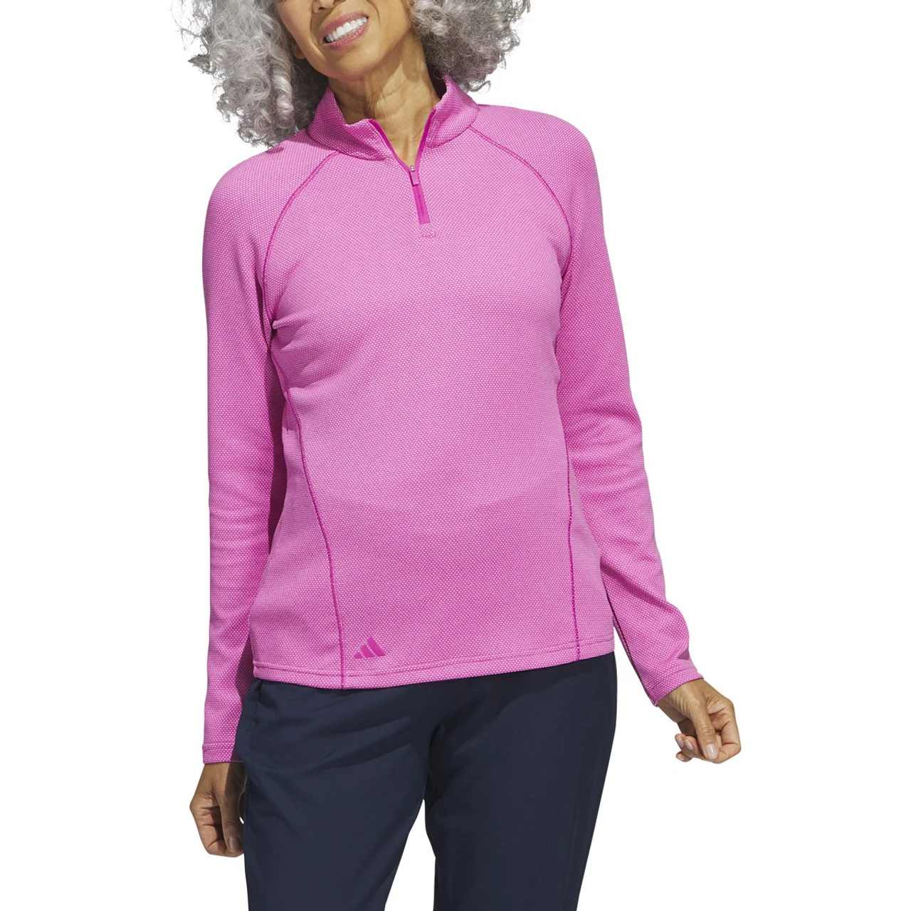 Adidas Golf Adidas Womens Embossed Quarter Zip Jacket - Image 9