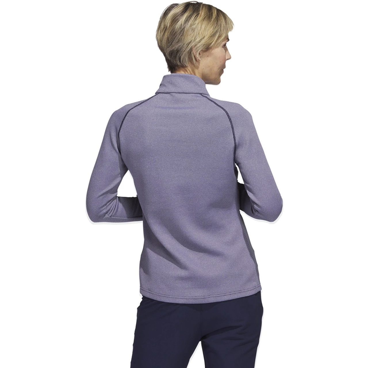 Adidas Golf Adidas Womens Embossed Quarter Zip Jacket - Image 6