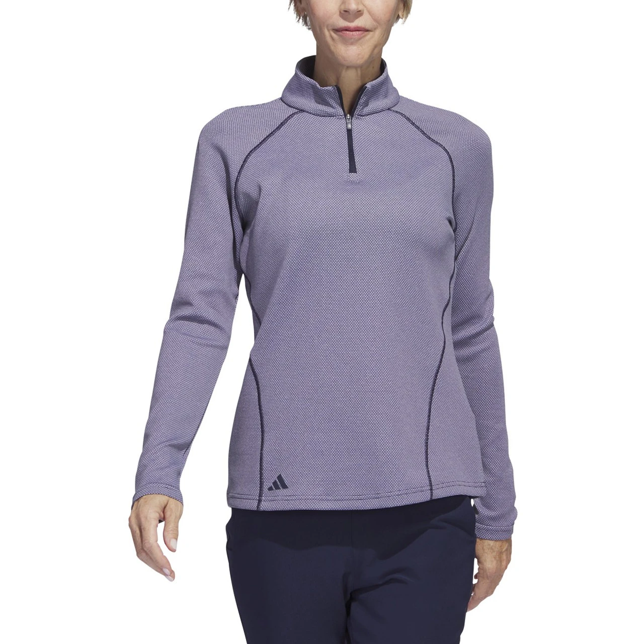 Adidas Golf Adidas Womens Embossed Quarter Zip Jacket - Image 5