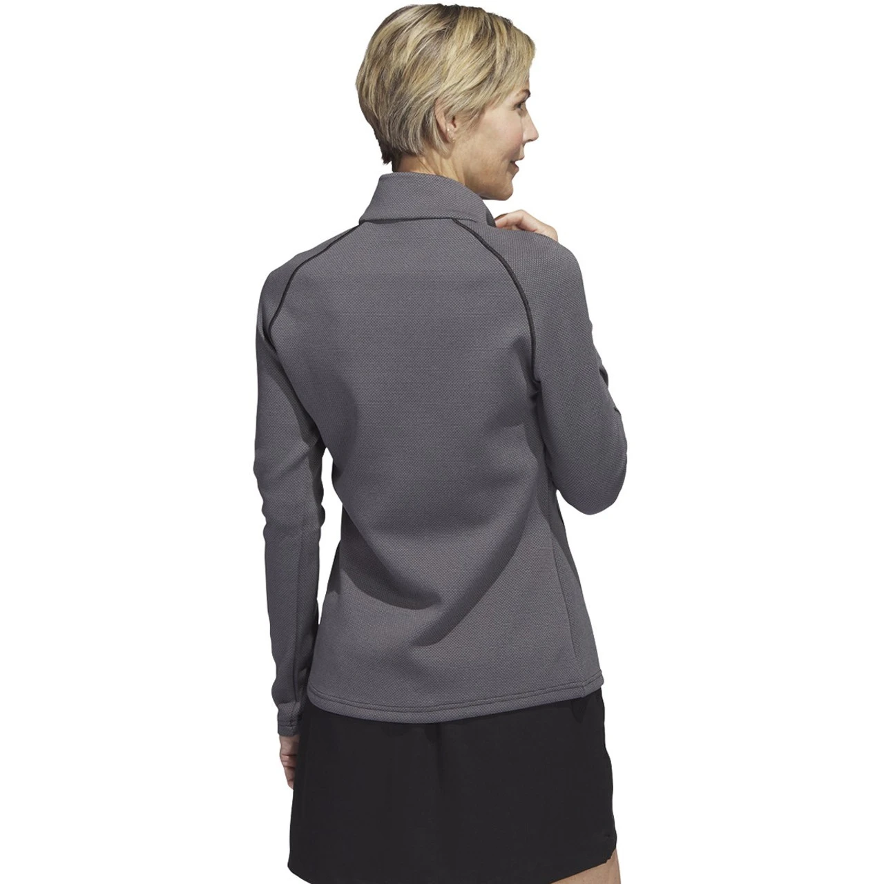 Adidas Golf Adidas Womens Embossed Quarter Zip Jacket - Image 2