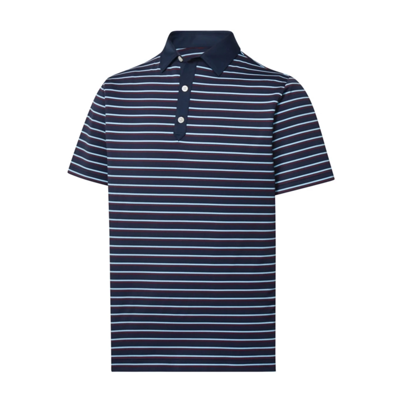 FootJoy Golf FootJoy Lisle Multi Stripe Self Collar Athletic Fit Polo - Image 3