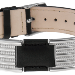 Sabona Black Leather Dress Stainless Magnetic