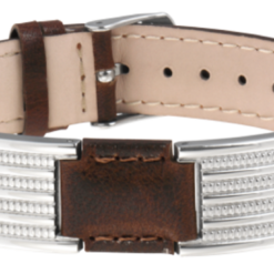 Sabona Brown Leather Dress Stainless Magnetic