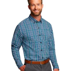 Cutter & Buck Anchor Double Check Plaid Shirt