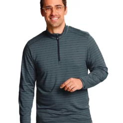 Cutter & Buck Holman Stripe Half Zip
