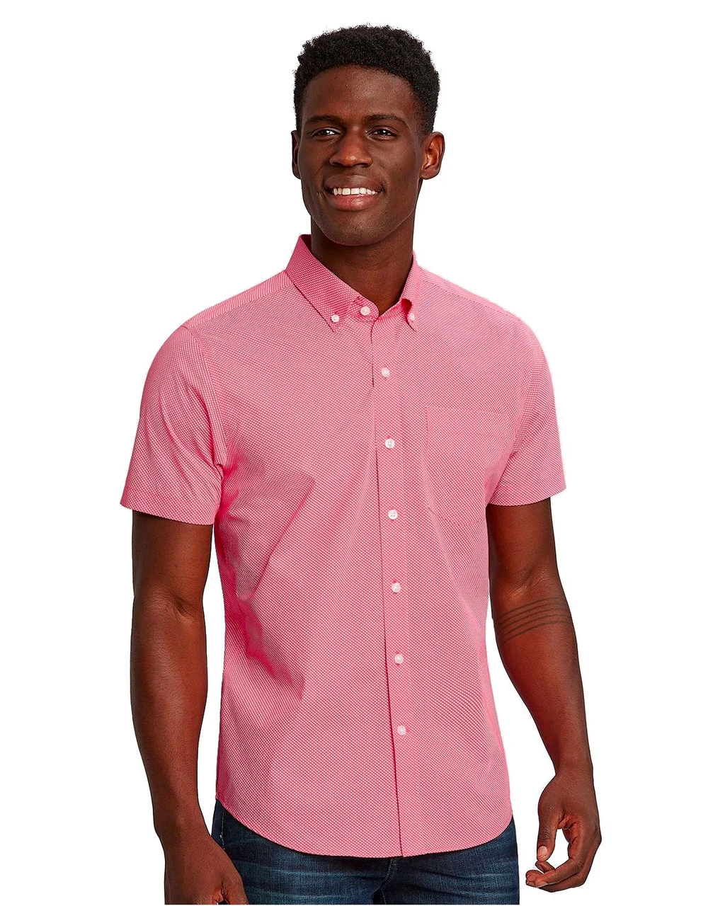 Cutter & Buck Strive Dit-Dat Print Short Sleeve Shirt